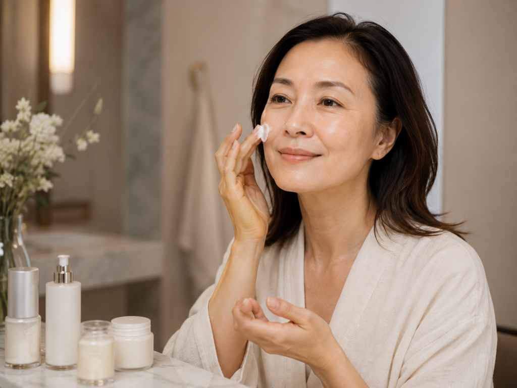 a women apply moisture