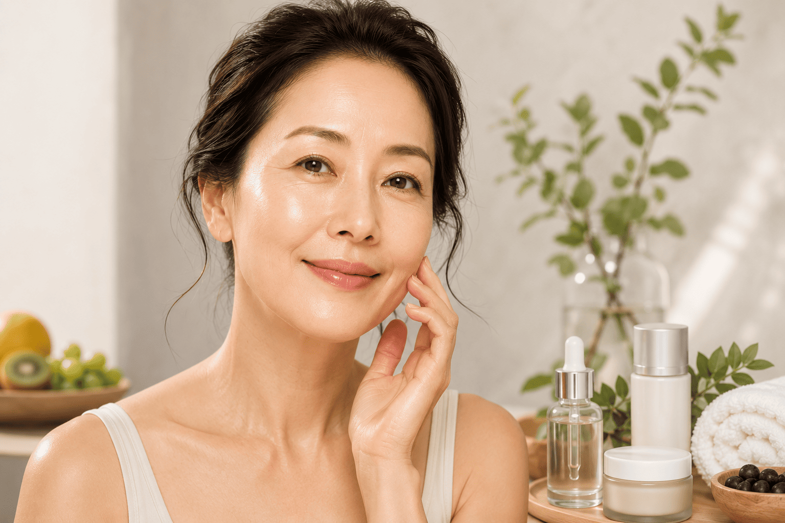 A women's Glowing Skin After 40