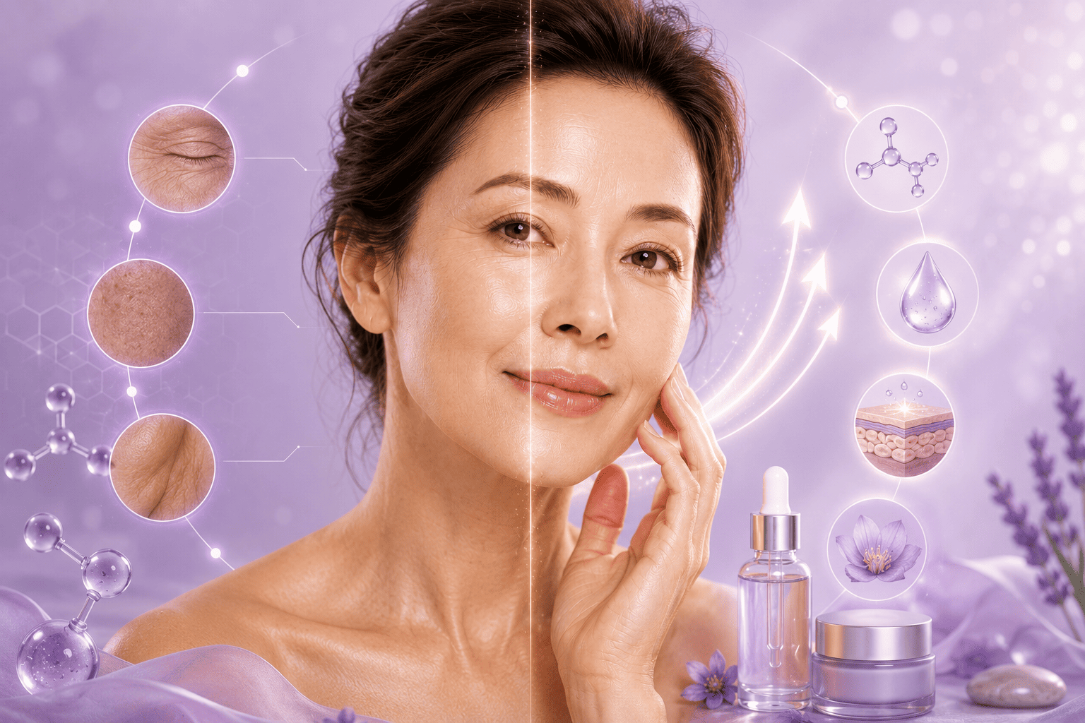 A women reverse aging skin