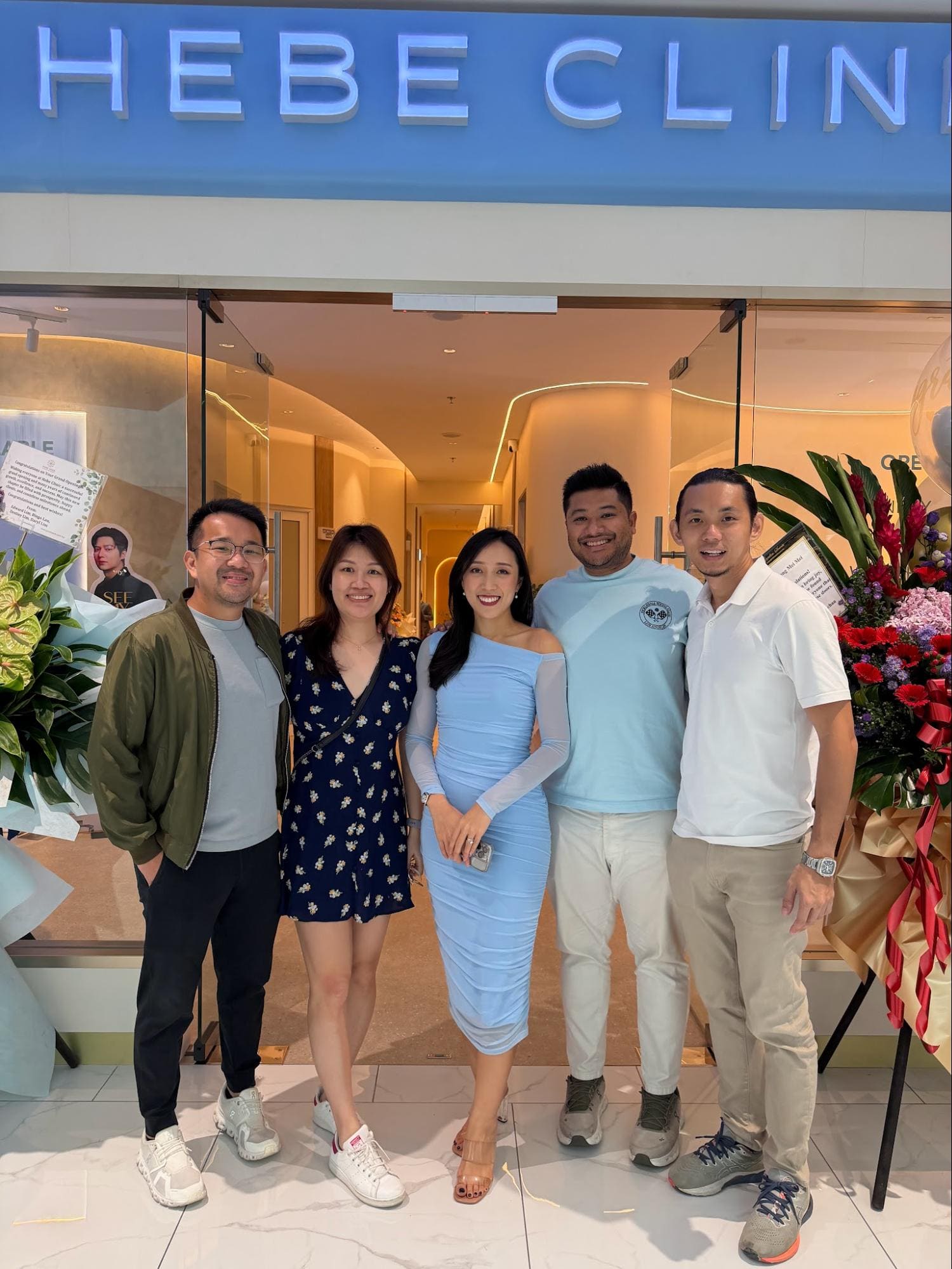 Group photo of guests at the Hebe Clinic anniversary event